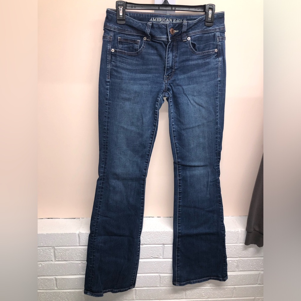 American Eagle Outfitters Blue Flare & Wide Leg Jeans